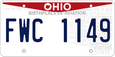 OH license plate FWC1149