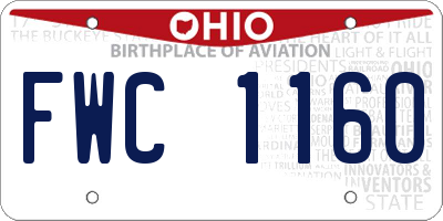 OH license plate FWC1160