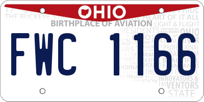 OH license plate FWC1166