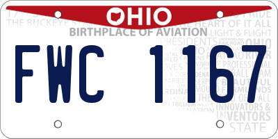 OH license plate FWC1167