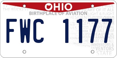 OH license plate FWC1177