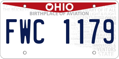 OH license plate FWC1179