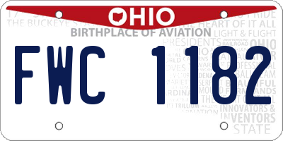 OH license plate FWC1182