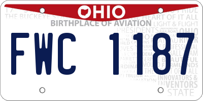 OH license plate FWC1187
