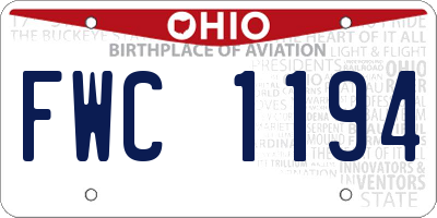 OH license plate FWC1194