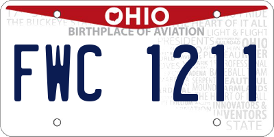 OH license plate FWC1211