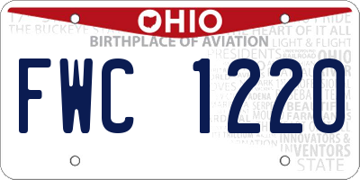 OH license plate FWC1220