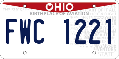 OH license plate FWC1221