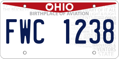 OH license plate FWC1238