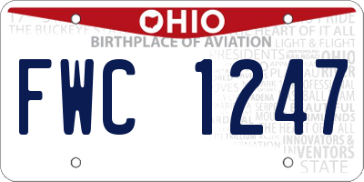 OH license plate FWC1247