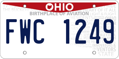 OH license plate FWC1249