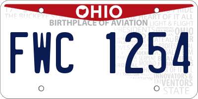 OH license plate FWC1254