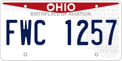 OH license plate FWC1257