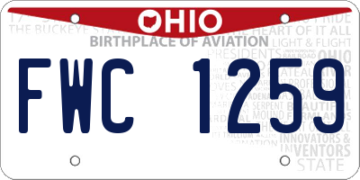 OH license plate FWC1259