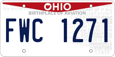OH license plate FWC1271