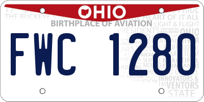 OH license plate FWC1280