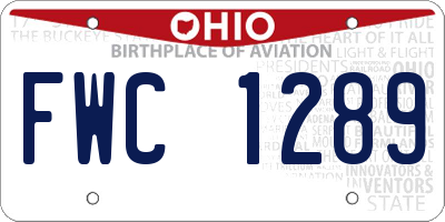 OH license plate FWC1289