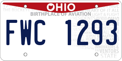 OH license plate FWC1293