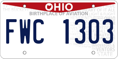 OH license plate FWC1303