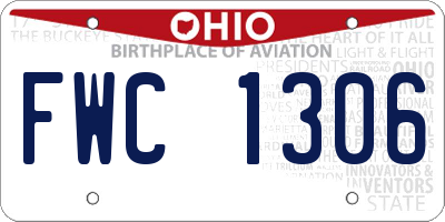 OH license plate FWC1306
