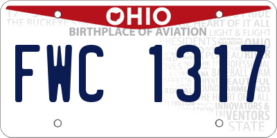 OH license plate FWC1317