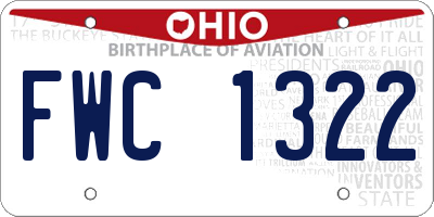 OH license plate FWC1322