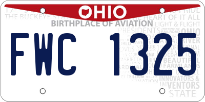 OH license plate FWC1325