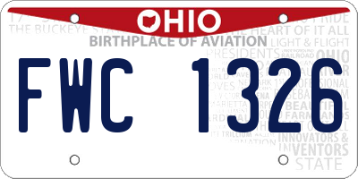 OH license plate FWC1326