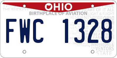 OH license plate FWC1328
