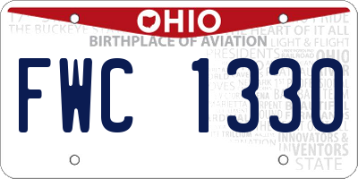 OH license plate FWC1330