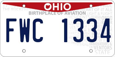 OH license plate FWC1334