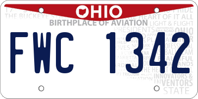 OH license plate FWC1342