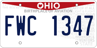 OH license plate FWC1347