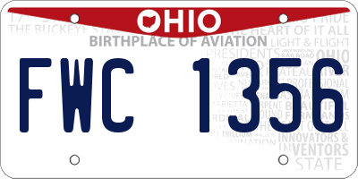 OH license plate FWC1356