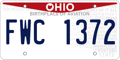 OH license plate FWC1372