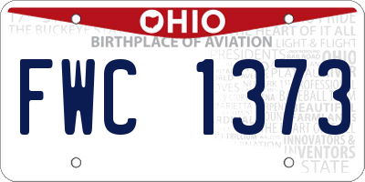 OH license plate FWC1373