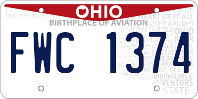OH license plate FWC1374