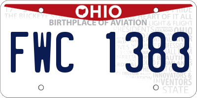 OH license plate FWC1383