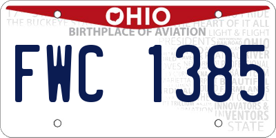 OH license plate FWC1385