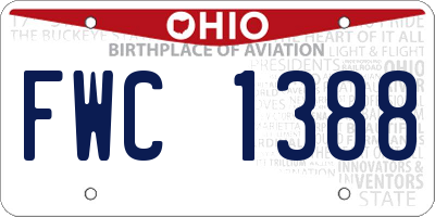 OH license plate FWC1388