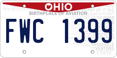 OH license plate FWC1399