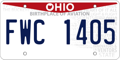 OH license plate FWC1405