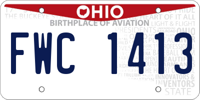OH license plate FWC1413
