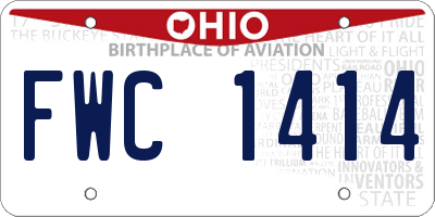 OH license plate FWC1414