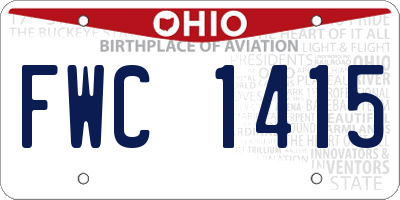 OH license plate FWC1415
