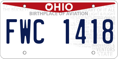 OH license plate FWC1418