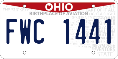 OH license plate FWC1441