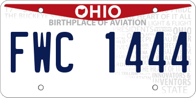 OH license plate FWC1444
