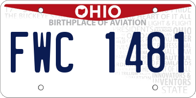 OH license plate FWC1481