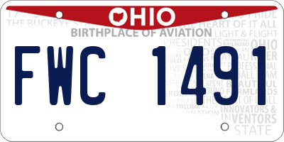 OH license plate FWC1491